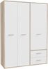 Forte 'MOKKARO' Kleiderschrank, Sonoma Eiche/Weiß, 145 x 200 x 53 cm Bild 3