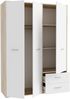 Forte 'MOKKARO' Kleiderschrank, Sonoma Eiche/Weiß, 145 x 200 x 53 cm Bild 5