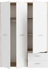 Forte 'MOKKARO' Kleiderschrank, Sonoma Eiche/Weiß, 145 x 200 x 53 cm Bild 4