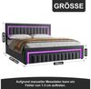 STILVORA Polsterbett 180×200 mit bettkasten,Funktionbett Boxspringbett mit LED & Schubladen (verstärkter Metallrahmen, stabiler Lattenrost, Gepolstertes Kopfteil, Bettkasten mit Hydraulik, Bettgestell mit Gepolstertes Kopfteil), mit einem Hebeseil, Sam... Bild 4