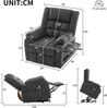 Merax Massagesessel, Elektrisch verstellbarer TV-Sessel, Stehhilfe mit Massagefunktion, Wärmefunktion, Seniorensessel, Relaxsessel mit Fußstütze, 2 Seitentaschen und Getränkehalter, USB-Anschlüsse, Grau Bild 4