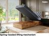 MEBLINI Boxspringbett LOFTY 3 90x200 cm mit Bettkasten – H3/Grau Samt Gepolstert Einzelbett mit Topper & Bonellfederkern-Matratze Bild 3