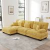 Ecksofa Chenille mit modularer Ottomane, 313 x 145 x 81 cm, gelb Bild 3