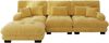 Ecksofa Chenille mit modularer Ottomane, 313 x 145 x 81 cm, gelb Bild 5