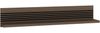 Forte EUFEMIUS Wandregal 140, modernes Wandpaneel mit dekorativer Fräsung, Dunkelbraun|Schwarz Eiche Holzdekor, 140 cm breit x 25,3 cm hoch x 22 cm tief Bild 3