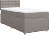 vidaXL Boxspringbett mit Matratze Taupe 90x200 cm Stoff 3288881 Bild 3