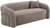 Vente-unique - LAPIOTA Sofa Stoff Schokoladenbraun - B 91 cm x H 75 cm x L 220 cm Bild 2