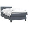 vidaXL Boxspringbett mit Matratze Dunkelgrau 90x220 cm Samt 3316336 Bild 3