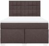 vidaXL Boxspringbett mit Matratze Dunkelbraun 140x200 cm Stoff 3290514 Bild 4