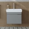 Roomart LYCIA-60 Badmöbel Set– 2-teiliges Badezimmermöbel Set - Waschbecken mit Unterschrank - H 54 x B 38.6 x T 59 cm • Grau Bild 3