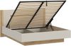 Forte EDWAL Bett Liegefläche 180 cm, modernes Bettgestell mit Stauraum unter dem Lattenrost, Holzwerkstoff, Kaschmir |Beige Holzdekor, 196,2 cm breit x 105,7 cm hoch x 206,6 cm tief Bild 5