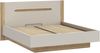 Forte EDWAL Bett Liegefläche 180 cm, modernes Bettgestell mit Stauraum unter dem Lattenrost, Holzwerkstoff, Kaschmir |Beige Holzdekor, 196,2 cm breit x 105,7 cm hoch x 206,6 cm tief Bild 3