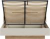 Forte EDWAL Bett Liegefläche 180 cm, modernes Bettgestell mit Stauraum unter dem Lattenrost, Holzwerkstoff, Kaschmir |Beige Holzdekor, 196,2 cm breit x 105,7 cm hoch x 206,6 cm tief Bild 4