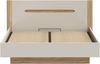 Forte EDWAL Bett Liegefläche 180 cm, modernes Bettgestell mit Stauraum unter dem Lattenrost, Holzwerkstoff, Kaschmir |Beige Holzdekor, 196,2 cm breit x 105,7 cm hoch x 206,6 cm tief Bild 2