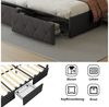 Gdood Polsterbett Stauraumbett LED Doppelbett (Verstellbare Kopfteilhöhe), Gepolstertes Kopfteil, Mit LED-Beleuchtung, Stauraum, PU, 160x200 cm Bild 3