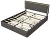 Gdood Polsterbett Stauraumbett LED Doppelbett (Verstellbare Kopfteilhöhe), Gepolstertes Kopfteil, Mit LED-Beleuchtung, Stauraum, PU, 160x200 cm Bild 4