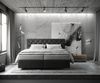 Boxspringbett Dream-Great 180x200 cm Mikrofaser Anthrazit Vintage mit TFK Matratze und Visco Topper Bild 2