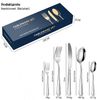 Forrlite Besteck-Set Besteck Set für 6 Personen, 30teilig Essbesteck Set inkl. Messer, Gabel, Löffel, Besteck Edelstahl Spiegelpoliert, Spülmaschinenfest Bild 3