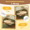 Merax Einzelbett 90x190 cm, Kinderbett, Polsterbett, Daybett, Tagesbett-Schlafsofa mit Stauraum (hydraulisch), Gästebett L-Form Samt, Grün Bild 5
