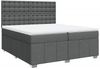 vidaXL Boxspringbett mit Matratze Dunkelgrau 200x200 cm Stoff 3294090 Bild 3