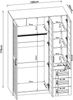 Kleiderschrank Finning 176x120x52 cm 3 Schubladen Walnuss, dunkel [en. casa] Bild 3