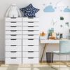 Homfa Kommode Schubladenschrank, Hochkommode, mit 9 Schubladen, schmal, weiß, 45x40x124,5cm Bild 2