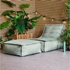 icon Sitzsack Outdoor mit Liege und Fußhocker „Dolce“ (Spar-Set, 1 x Sitzsack, 1 x Fußhocker), 75x75x96cm, Made in Germany, UV-beständig, wetterfest Bild 3