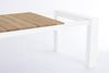 Gartentisch Norema aus Teakholz und Aluminium, modern ausziehbar, weiß natur, für 10–12 Personen Bild 5
