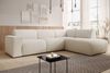 Selsey 'Bouvi' Ecksofa mit seitlicher Rückenlehne an der Ottomane, rechts, creme, Bouclé Bild 3