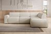 Selsey 'Bouvi' Ecksofa mit seitlicher Rückenlehne an der Ottomane, rechts, creme, Bouclé Bild 2
