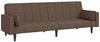 vidaXL Schlafsofa 2-Sitzer mit 2 Kissen Taupe Stoff 375839 Bild 2