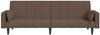 vidaXL Schlafsofa 2-Sitzer mit 2 Kissen Taupe Stoff 375839 Bild 5