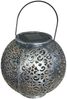Kynast LED Solar Garten Laterne Ø 18x17 cm rund Metall Optik mit Henkel Bild 2