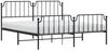 vidaXL Bettgestell mit Kopf- und Fußteil, Metall, Schwarz, 183x213 cm Bild 3