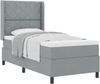 vidaXL Boxspringbett mit Matratze Hellgrau 200 x 100 cm Stoff 3341693 Bild 2