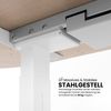 bümö manuell höhenverstellbarer Schreibtisch 120x80 in Nussbaum, Gestell in graphit/alu - PC Tisch höhenverstellbar & klein, höhenverstellbarer Tisch Büro, kleiner Computertisch verstellbar, X12-N-GC Bild 5