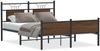 vidaXL Bettgestell ohne Matratze Braun Eiche 140x200 cm Holzwerkstoff 4107035 Bild 2