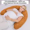 Amilian Stillkissenbezug 170 cm - Kissenbezug für Schwangerschaftskissen, Seitenschläferkissen, weicher und pflegeleichter Bezug - ideal als Ersatzbezug Bild 4