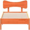 vidaXL Massivholzbett ohne Matratze Wachsbraun 90x190 cm Kiefernholz 3328255 Bild 4