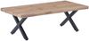 Couchtisch 'Möbilia', Kreuzgestell, Wildeiche Nb./Schwarz, ca. 120 x 40 x 60 cm Bild 1