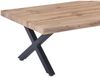 Couchtisch 'Möbilia', Kreuzgestell, Wildeiche Nb./Schwarz, ca. 120 x 40 x 60 cm Bild 3
