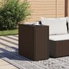 vidaXL Garten-Beistelltisch mit Glasplatte Braun 58x27,5x55 cm Rattan 366214 Bild 3