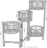 Blumenständer / Raumteiler aus Rattan, braun Bild 5