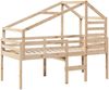 vidaXL Hochbett mit Dach 80x200 cm Massivholz Kiefer 3281974 Bild 3