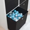 4er Set Aufbewahrungsbox für Kallax Regal 33x38x33 mit Öse Faltbox Schwarz Bild 3
