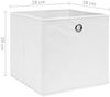 vidaXL Aufbewahrungsboxen 10 Stk. Vliesstoff 28x28x28 cm Weiß 325209 Bild 5