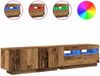 vidaXL TV-Schrank mit LED-Leuchten Altholz-Optik 180x35x40 cm 3329163 Bild 2