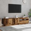 vidaXL TV-Schrank mit LED-Leuchten Altholz-Optik 180x35x40 cm 3329163 Bild 4
