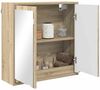 vidaXL Badezimmerspiegelschrank mit Regal Sonoma-Eiche 60 x 20 x 60 cm 888779 Bild 3