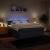 vidaXL Boxspringbett mit Matratze Blau 200x200 cm Stoff 3289481 Bild 5